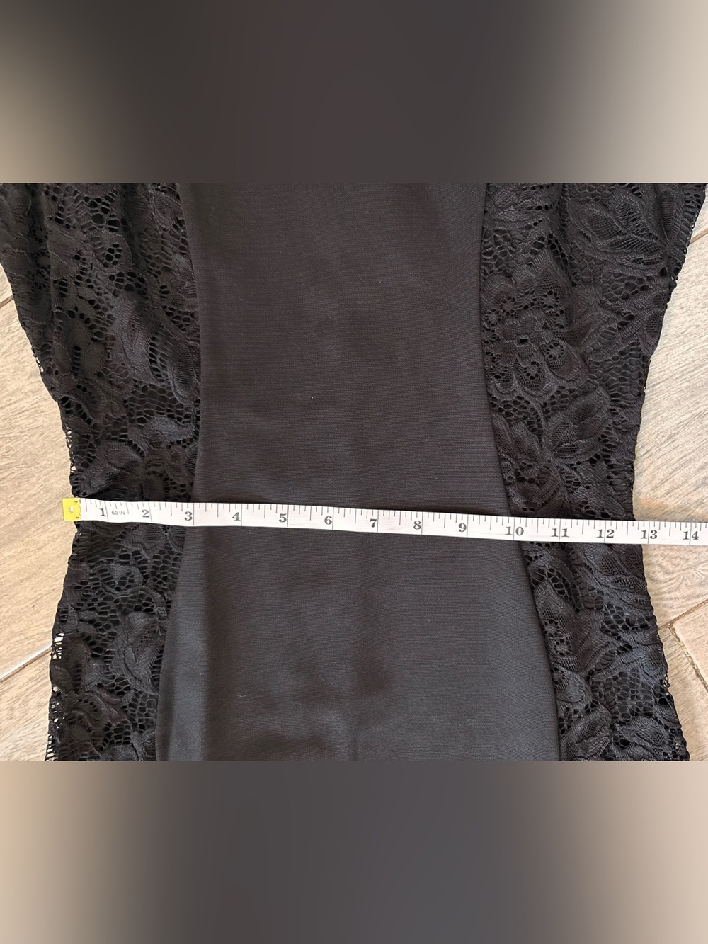 Bebe Black Lace Side Panel Mock Neck Bodycon Dress - Picture 4 of 7